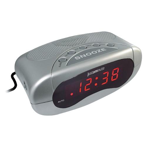 Lowell Sveglia JUSTAMINUTE Con funzione snooze Silver EH49101S