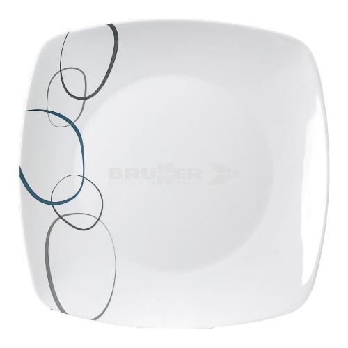 Brunner Piatto piano melamina (26x26cm) CASCADE Bianco 0830025N C4S