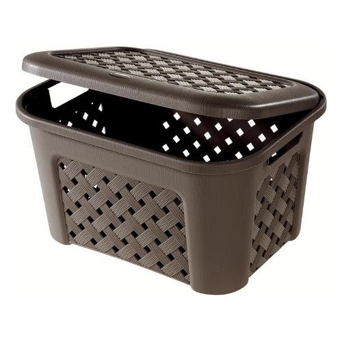 Tontarelli Cesta con coperchio (43,5x33,5x26cm) ARIANNA Wengè 8105406909