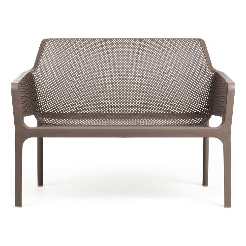 Nardi Divano polipropilene NET Bench 2 posti lineare Tortora 40338 10 000