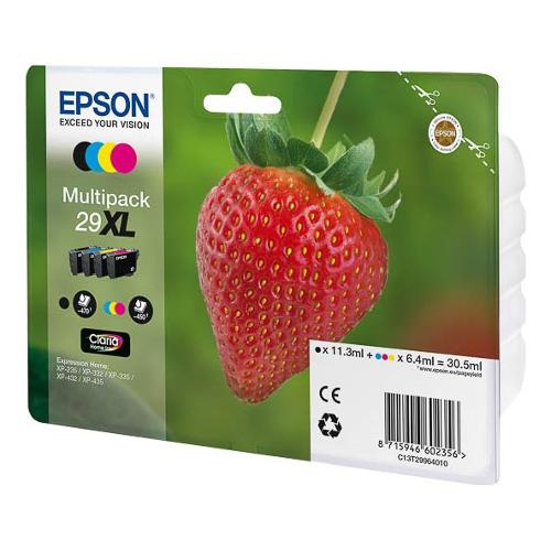 Epson Set cartucce stampante Serie Fragole CLARIA Multipack T29 Xl C13T29964022