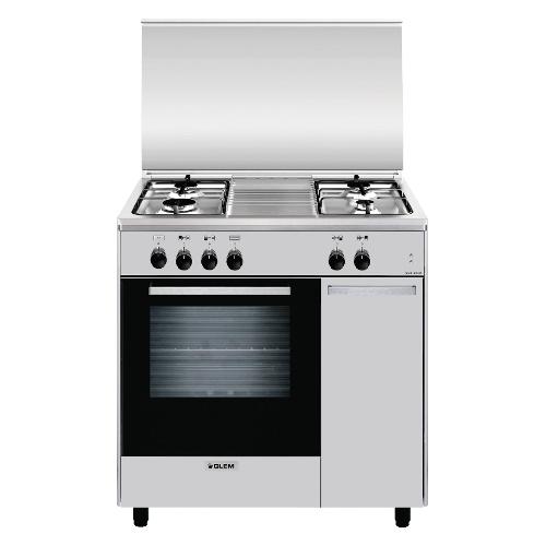 Glem Gas Cucina gas 4 zone ALPHA Inox classe A (2021) AS854EI (80x50x90cm)
