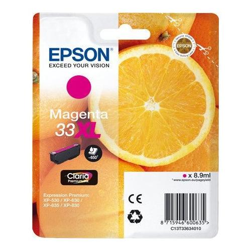 Epson Cartuccia stampante Serie Arance Magenta CLARIA T33 Xl C13T33634020