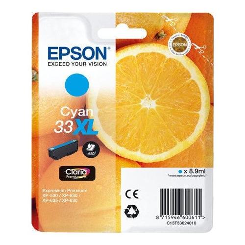 Epson Cartuccia stampante Serie Arance Ciano CLARIA T33 Xl C13T33624020