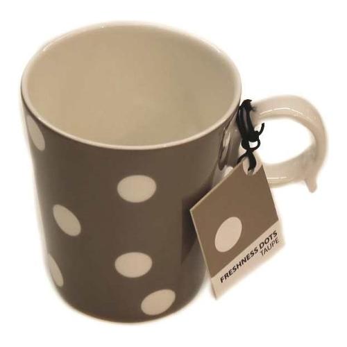 Livellara Tazza mug Porcellana FRESHNESS DOTS Tortora A0600213