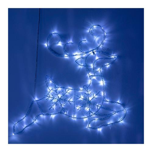 Lotti Renna luce fissa (80x70cm) 72 luci - LED Bianco 34976