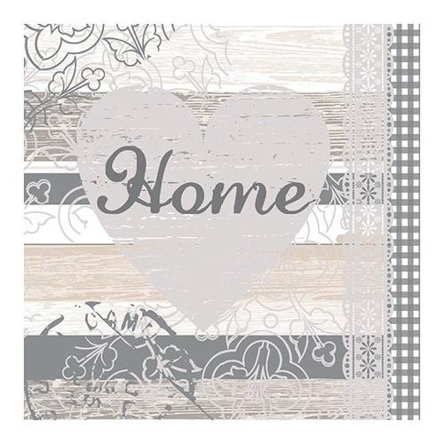 Pap Star Set tovaglioli monouso 20pz 3 Veli Classic HOME Grigio e Beige 85621