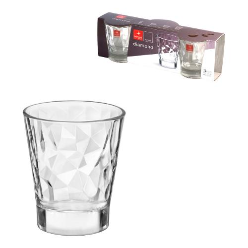 Set bicchieri Liquore 3pz DIAMOND Trasparente 5,9 x 7,1 cm 85ml