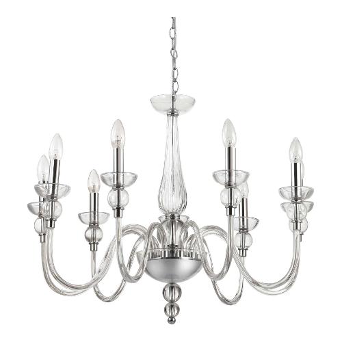 Ideal Lux Sospensione DOGE sp9 Trasparente (75x155cm) 044453 9 luci - E14 - Max 360W
