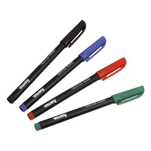 Hama Set pennarelli marcatori 4 pz tratto Medio - 1,0 mm Nero, Blu, Verde e Rosso 7451195