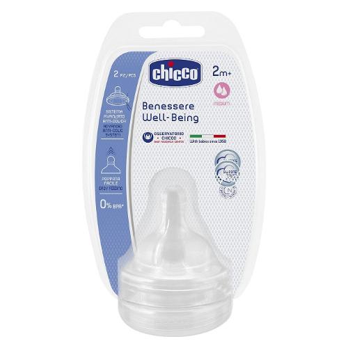 Chicco Tettarella Silicone 2 pz Flusso Medio BENESSERE 20823 200