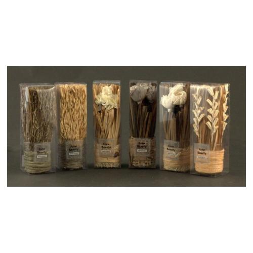 Amicasa Vaso Vetro Basso con Fiori Assortito Art 16