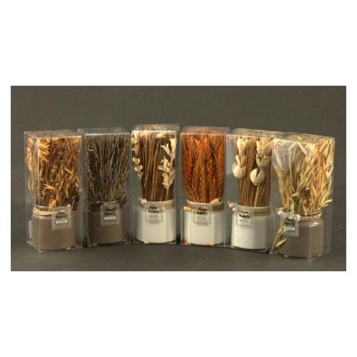 Amicasa Vaso Ceramica Basso con Fiori Assortito Art 15