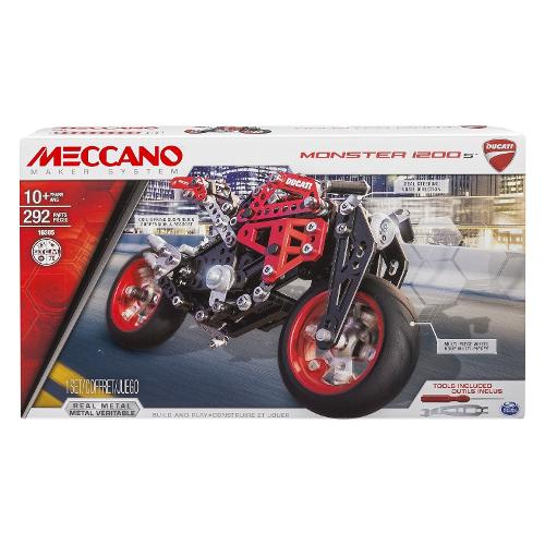Spin Master Ducati Monster 1200S ( 292 pz ) MECCANO 8a+ Rosso e Nero 6027038