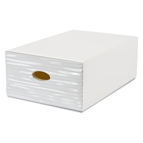 Domoliving Cassetto ordinatore (28x40x15cm) QBOX WAVE LARGE Bianco QB2003BI
