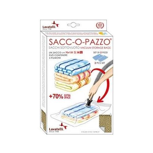 Lavatelli Sacco salvaspazio sottovuoto 2 Pz (70x120cm) SACCOPAZZO 526