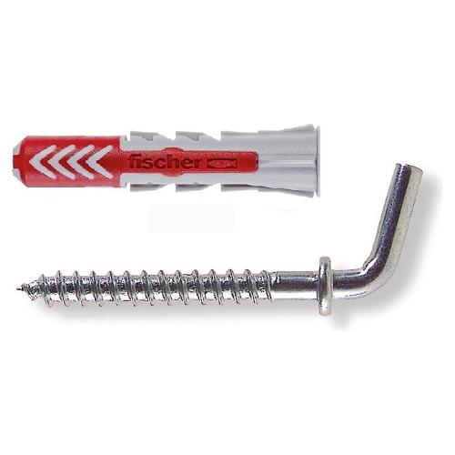 Fischer Set tasselli bimateriale, gancio corto (6 mm) Duopower 6 C 8 K 537634