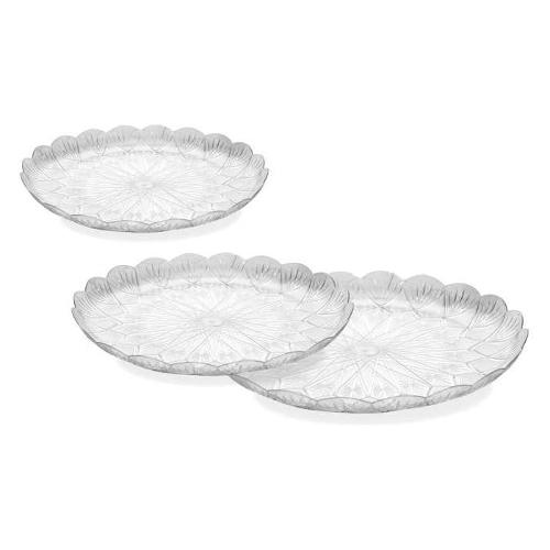 Cme Set vassoi stella 3 pz Plastica (30cm) Trasparente