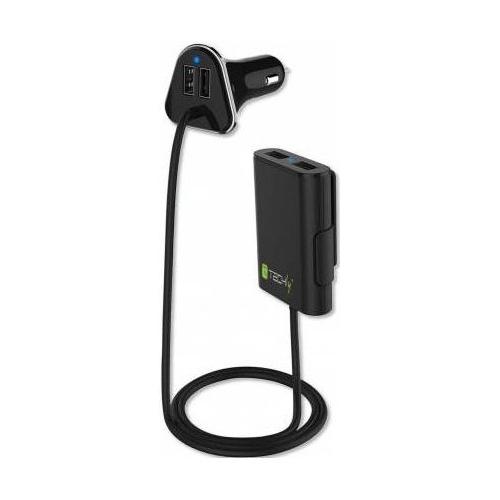 Manhattan Caricabatterie accendisigari USB Type-A Quad port Black IUSB2 CAR4TY