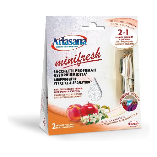 Ariasana Assorbiumidità sacchettini MINIFRESH 2 buste da 50 gr Frutta 2093419