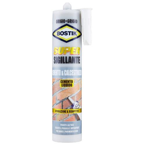 Uhu Bostik Silicone acrilico Cemento e Calcestruzzo grigio tubo cartuccia 500 gr D2436