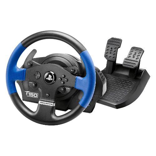 Volante e pedaliera simulatore guida PLAYSTATION 4 T150 Force Feedback  Black e Blue 4160628