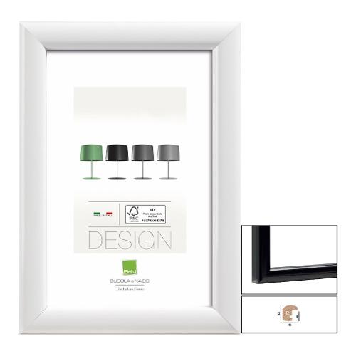 Bubola & Naibo Cornice legno (15x20cm) DESIGN FRANK Bianco lucido 12 BI 05