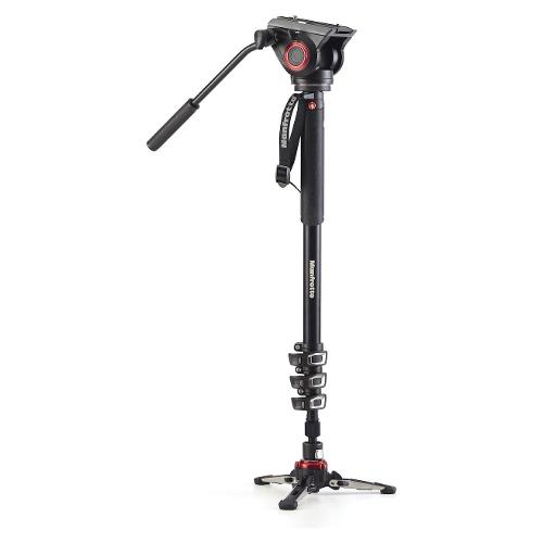 Manfrotto Monopiede video con Testa 5 Kg Kit video Plus con base fluida e testa video MVMXPRO500