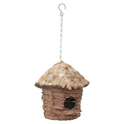 Verdemax Casetta uccelli Appendibile Tonda Naturale marrone 5739