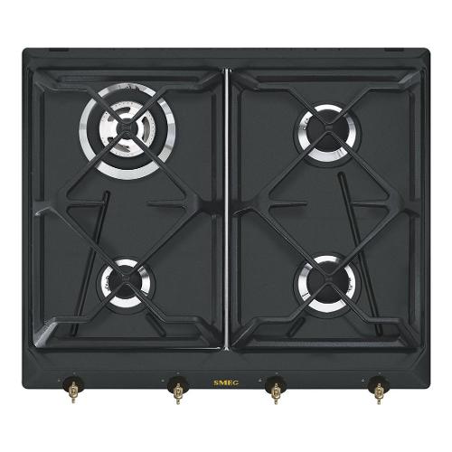 Smeg Piano cottura gas 4 zone COLONIALE Antracite (60cm) SRV864AOGH