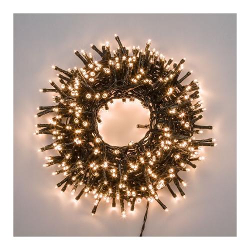 Lotti Filo (20,5+4mt) 1000 luci Bianco caldo Mini Led XMAS KING 34808
