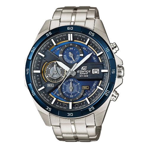 Casio Orologio EDIFICE Classic Silver e Blue EFR 556DB 2AVUEF