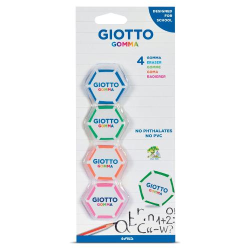 Fila Gomme per matite grafite 4 pz Esagonale GIOTTO 024000