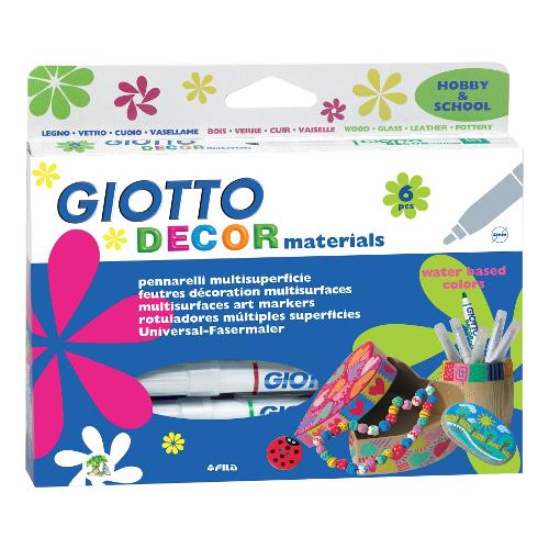 Pennarelli decorativi multiuso 6 pz Materials GIOTTO colori assortiti  453300