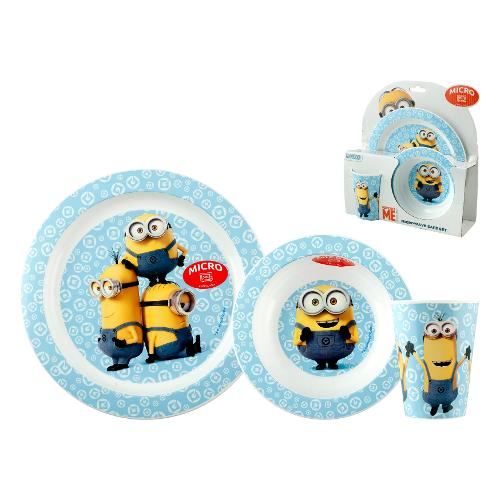 Home Set tavola bimbo Melamina 3 pz CATTIVISSIMO ME Azzurro