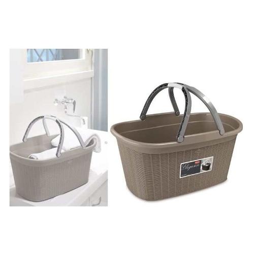 Stefanplast Cesta con manici (58x38x28cm) ELEGANCE Tortora 30201