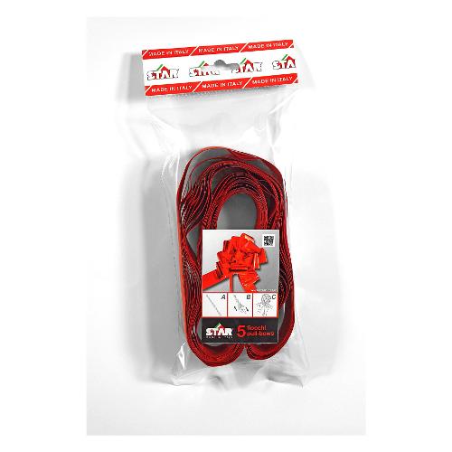 Star Set fiocchi regalo Art 00 Rosso (13 cm) 5 pz