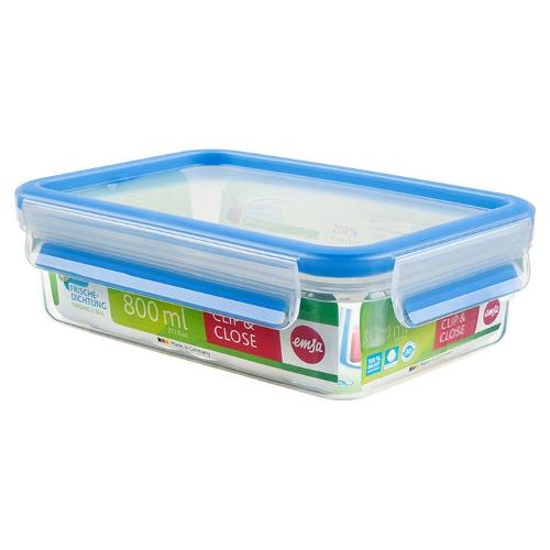 Emsa Contenitore alimenti (800ml) CLIP & CLOSE Azzurro e Trasparente 508539