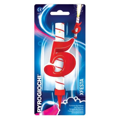 Cereria Di Giorgio Candela compleanno Nr. 5 Fontana Mix PYROGIOCHI 41005 A