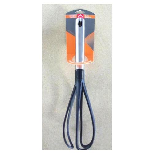 Amicasa Frusta cucina Plastica Nero e Cromo