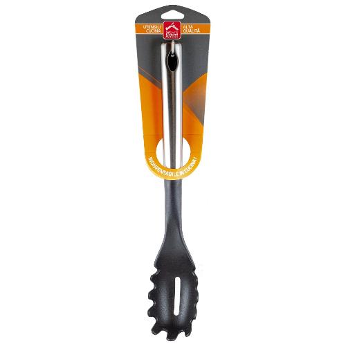 Amicasa Servi spaghetti Acciaio Cromo e Nero Art 6