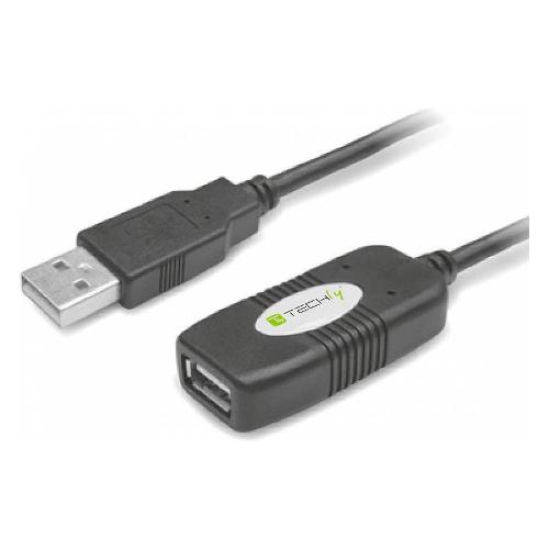 Techly Cavo USB 2.0 Extension Active Black 10m IUSB REP10TY