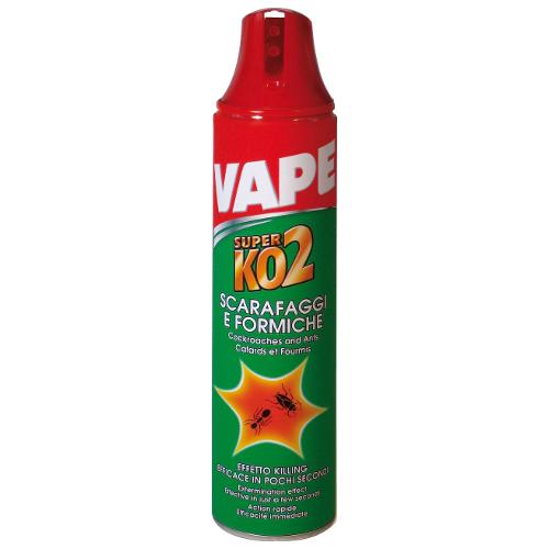 Vape Insetticida spray per scarafaggi e formiche KO2 bomboletta 400 ml GA1894200