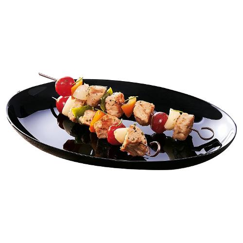 Luminarc Piatto portata Vetro (33x25cm) Barbecue Nero