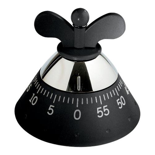 Alessi Timer cucina (10,5x9cm) 60 minuti KITCHEN Nero A09B