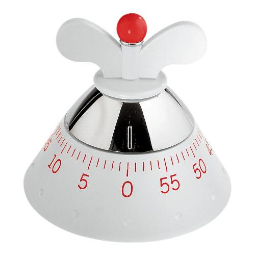 Alessi Timer cucina (10,5x9cm) 60 minuti KITCHEN Bianco A09W