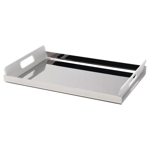 Alessi Vassoio Inox (45x30cm) VASSILY Bianco GIA01 45W