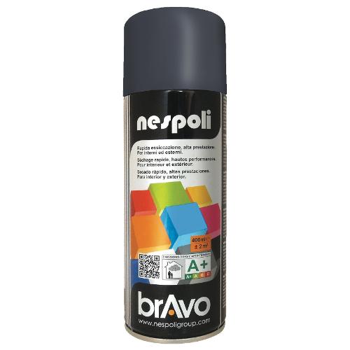 Nespoli Smalto spray lucido rapido BRAVO antracite ral 7016 bomboletta 400 ml N0PCA47016
