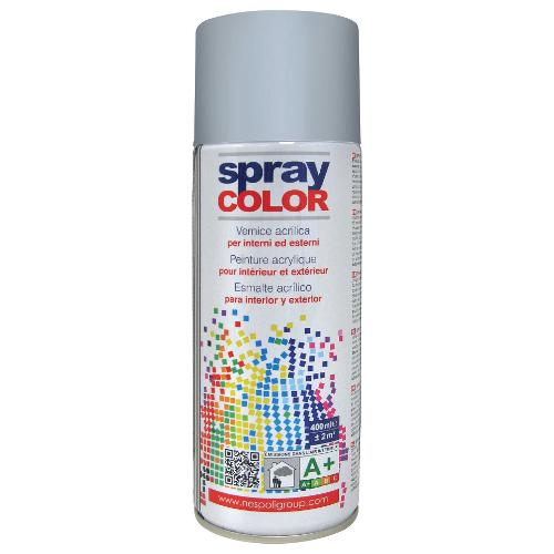 Nespoli Smalto spray lucido rapido SPRAYCOLOR grigio argento ral 70 bomboletta 400 ml N764B37108