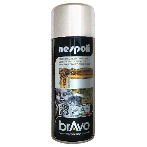 Nespoli Smalto spray specchiante BRAVO argento bomboletta 400 ml N0PCC40097